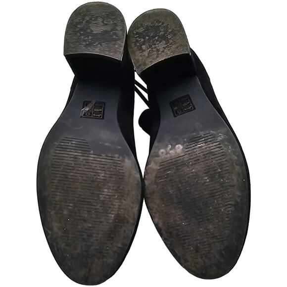 Steve Madden Womans size 6.5 Ithica-M Kid Suede Leather Black Booties Back Zip - Picture 5 of 8